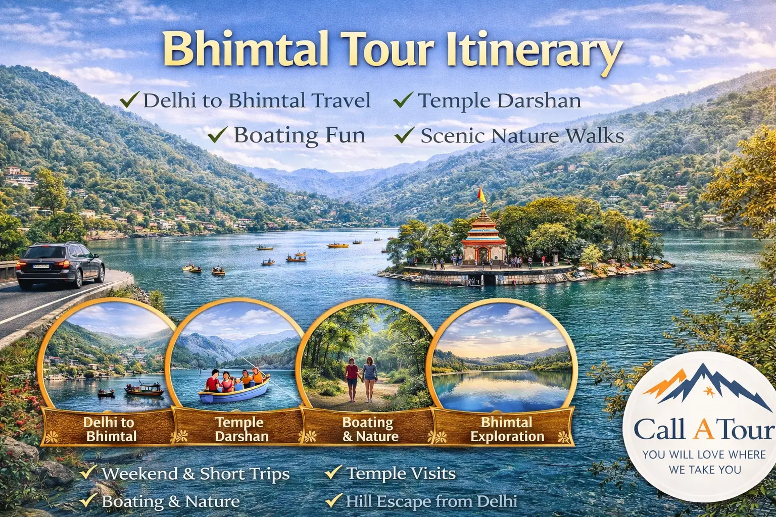 Bhimtal Tour Itinerery