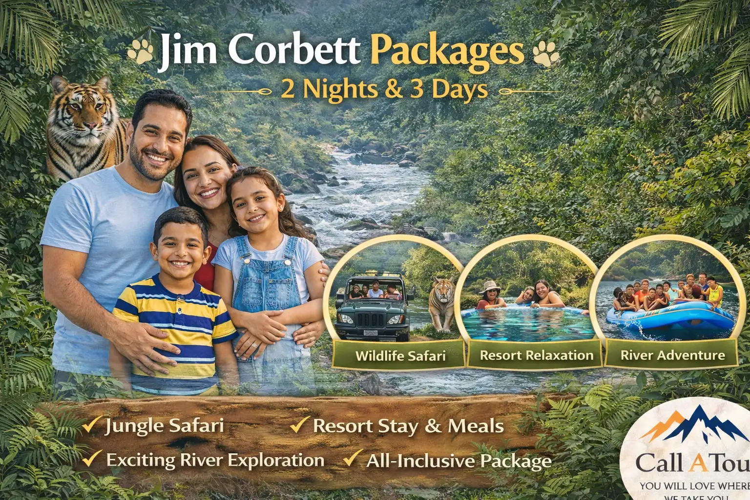 Jim Corbett packages 2 Night 3 days